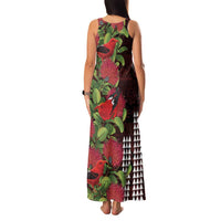 Hawaii Mele Kalikimaka Kakau Family Matching Tank Maxi Dress and Hawaiian Shirt I'iwi Bird on Ohia Lehua LT7 - Polynesian Pride