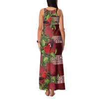 Hawaii Christmas Mele Kalikimaka Family Matching Tank Maxi Dress and Hawaiian Shirt I'iwi Bird on Ohia Lehua LT7 - Polynesian Pride