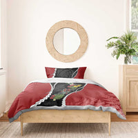 New Zealand Christmas Bedding Set Flora Map with Birds - Polynesian Pride