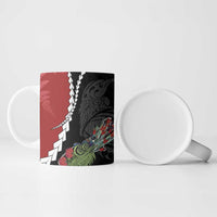 New Zealand Christmas Ceramic Mug Flora Map with Birds - Polynesian Pride