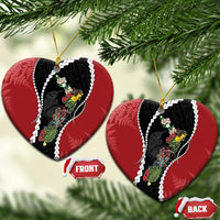New Zealand Christmas Ceramic Ornament Flora Map with Birds - Polynesian Pride