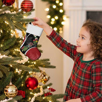 New Zealand Christmas Stocking Flora Map with Birds - Polynesian Pride