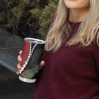 New Zealand Christmas Tumbler Cup Flora Map with Birds - Polynesian Pride