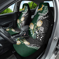 Custom South Africa Mix New Zealand Rugby 2023 Car Seat Cover World Cup Greatest Rivalry LT7 - Polynesian Pride