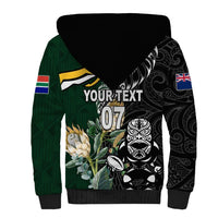 Custom South Africa Mix New Zealand Rugby 2023 Sherpa Hoodie World Cup Greatest Rivalry LT7 - Polynesian Pride