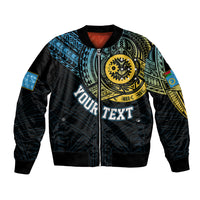 Personalised Vanuatu Bomber Jacket Turtle Chest Tattoo Flag Color - Sanma LT7 Unisex Black - Polynesian Pride