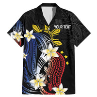 Personalized Philippines Tribal Family Matching Mermaid Dress and Hawaiian Shirt Tropical Waves - Plumeria LT7 Dad's Shirt - Short Sleeve Black - Polynesian Pride