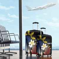 Personalized Philippines Tribal Luggage Cover Tropical Waves - Plumeria