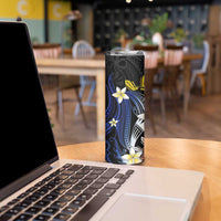 Personalized Philippines Tribal Skinny Tumbler Tropical Waves - Plumeria