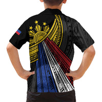 Philippines Sun Family Matching Short Sleeve Bodycon Dress and Hawaiian Shirt Pasifika Tribal Style LT7 - Polynesian Pride