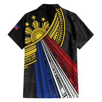 Philippines Sun Family Matching Short Sleeve Bodycon Dress and Hawaiian Shirt Pasifika Tribal Style LT7 - Polynesian Pride