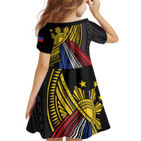 Philippines Sun Kid Short Sleeve Dress Pasifika Tribal Style