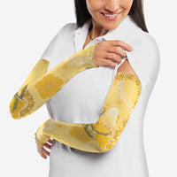 Hawaii Oahu Island Flowers Lei Arm Sleeves Yellow Ilima Mix Plumeria
