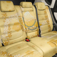 Hawaii Oahu Island Flowers Lei Back Car Seat Cover Yellow Ilima Mix Plumeria