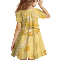 Hawaii Oahu Island Flowers Lei Family Matching Tank Maxi Dress and Hawaiian Shirt Yellow Ilima Mix Plumeria LT7 - Polynesian Pride