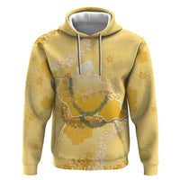 Hawaii Oahu Island Flowers Lei Hoodie Yellow Ilima Mix Plumeria