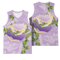 Hawaii Kauai Island Flowers Lei Basketball Jersey Mokihana Lei