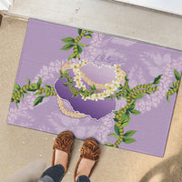 Hawaii Kauai Island Flowers Lei Rubber Doormat Mokihana Lei