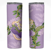 Hawaii Kauai Island Flowers Lei Skinny Tumbler Mokihana Lei