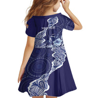Fiji Queen Victoria School Personalised Family Matching Tank Maxi Dress and Hawaiian Shirt Masi Tapa Torn Style
