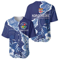 Fiji Lelean Memorial School Personalised Baseball Jersey Korodredre Davuilevu Masi Mix Style