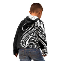 Kia Orana Cook Islands Kid Hoodie Kerekere Plumeria Tropical Waves - Polynesian Pride