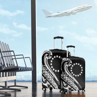 Kia Orana Cook Islands Luggage Cover Kerekere Plumeria Tropical Waves - Polynesian Pride