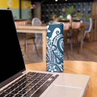 Kia Orana Cook Islands Skinny Tumbler Auika Plumeria Tropical Waves - Polynesian Pride
