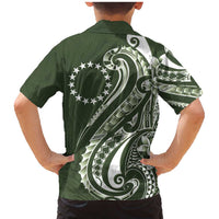 Kia Orana Cook Islands Family Matching Mermaid Dress and Hawaiian Shirt Matie Plumeria Tropical Waves LT7 - Polynesian Pride