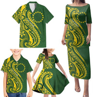 Kia Orana Cook Islands Family Matching Puletasi and Hawaiian Shirt Plumeria Tropical Waves LT7 - Polynesian Pride