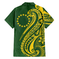 Kia Orana Cook Islands Family Matching Short Sleeve Bodycon Dress and Hawaiian Shirt Plumeria Tropical Waves LT7 - Polynesian Pride