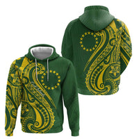 Kia Orana Cook Islands Hoodie Plumeria Tropical Waves - Polynesian Pride