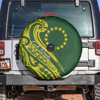 Kia Orana Cook Islands Spare Tire Cover Plumeria Tropical Waves - Polynesian Pride