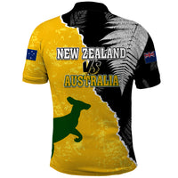 Australia Rugby Mix New Zealand Rugby Polo Shirt - Wallabies Versus Silver Fern Sporty Basic LT7 - Polynesian Pride