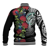 Meri Kirihimete New Zealand Baseball Jacket Tui on Pohutukawa