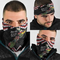 New Zealand Christmas Taniko Poutama Neck Gaiter Flora Map with Birds LT7 - Polynesian Pride