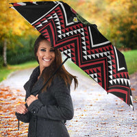 New Zealand Christmas Taniko Poutama Umbrella Flora Map with Birds LT7 - Polynesian Pride