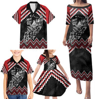 New Zealand Christmas Taniko Poutama Family Matching Puletasi and Hawaiian Shirt Mountainscape Maori Fern LT7 - Polynesian Pride