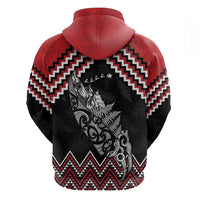 New Zealand Christmas Taniko Poutama Hoodie Mountainscape Maori Fern - Polynesian Pride