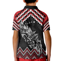 New Zealand Christmas Taniko Poutama Kid Polo Shirt Mountainscape Maori Fern LT7 - Polynesian Pride