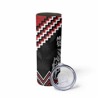 New Zealand Christmas Taniko Poutama Skinny Tumbler Mountainscape Maori Fern LT7 - Polynesian Pride