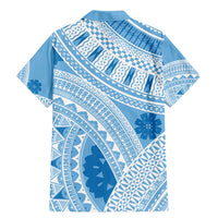 Bula Fiji Classic Masi Tapa Family Matching Mermaid Dress and Hawaiian Shirt Turquoise LT7 - Polynesian Pride