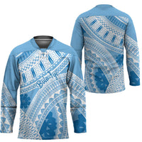 Bula Fiji Classic Masi Tapa Hockey Jersey Turquoise - Polynesian Pride