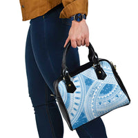 Bula Fiji Classic Masi Tapa Shoulder Handbag Turquoise - Polynesian Pride