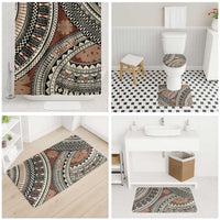 Bula Fiji Classic Masi Tapa Bathroom Set Vintage Brown - Polynesian Pride