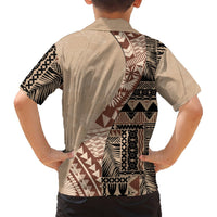Bula Fiji Hawaiian Shirt Tribal Masi Tapa - Beige LT7 - Polynesian Pride
