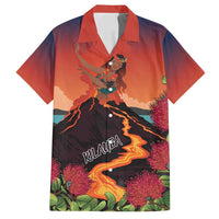Hawaii Kilauea Volcano Family Matching Long Sleeve Bodycon Dress and Hawaiian Shirt Pele Goddess LT7 Dad's Shirt - Short Sleeve Colorful - Polynesian Pride