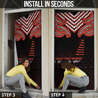 Maori Waitangi Door Cover Kotahitanga Poutama Mix Whakairo LT7 - Polynesian Pride