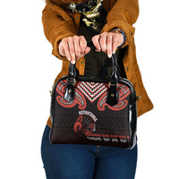 Maori Waitangi Shoulder Handbag Kotahitanga Poutama Mix Whakairo - Polynesian Pride