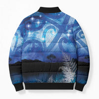 NZ Maori Matariki Scenery Bomber Puffer Jacket Galaxy Sky